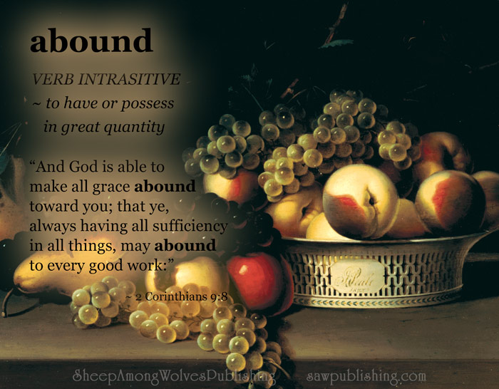 The Word of the Week Lesson #20 takes a look at 2 Corinthians 9:8 as we explore the meaning of the word ABOUND.