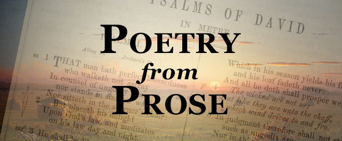 Poetry from Prose – Faithful Meterizations