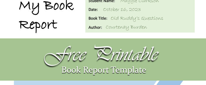 Book Report Template: FREE Printable